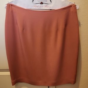 Casual Corner Silk Pink/Orange Skirt Size 10